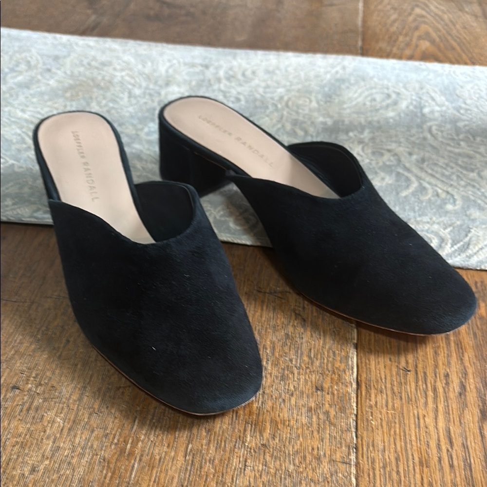 Loeffler Randall Black Minimalist Mules
